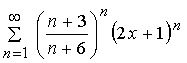 Examples of solving problems for the section series