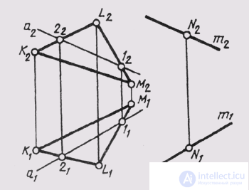   61. The intersection of a line with a plane 