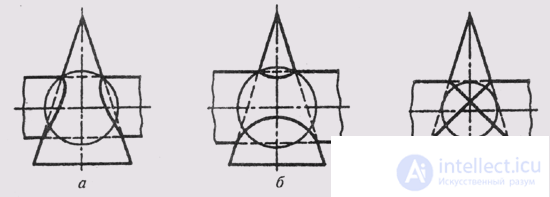   67. Special cases of building the line of intersection of two surfaces of revolution. 