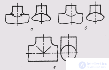   67. Special cases of building the line of intersection of two surfaces of revolution. 