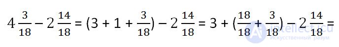 Subtraction of ordinary fractions explanation and examples