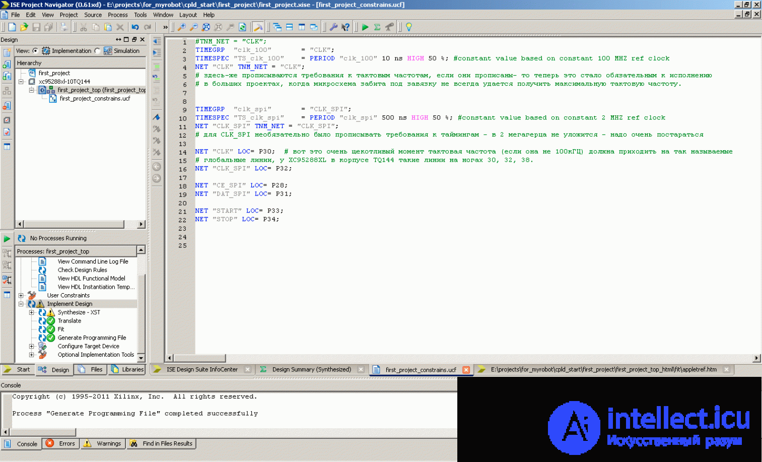   How to start working with programmable logic integrated circuits (FPGA) 