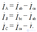   Determination of phase and linear currents 