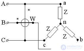   Measurements in three-phase alternating circuits 