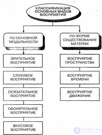 8 Perception types and properties, physiological mechanisms of perception