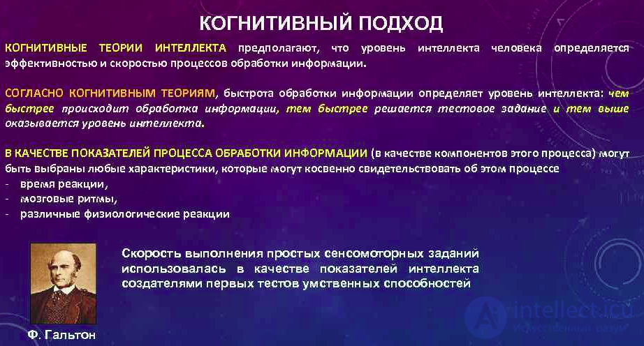 Intelligence - Concept and Essence: Theoretical and Experimental Approaches to the Study of Thinking, Its Distinction from Thinking, the g-Factor