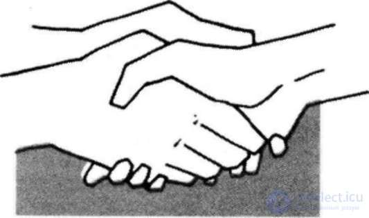   Handshake with both hands 