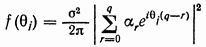 Spectral density. The moving-average process as a process possessing a spectral density.