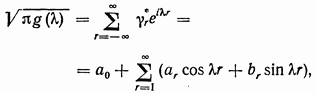Spectral density. The moving-average process as a process possessing a spectral density.