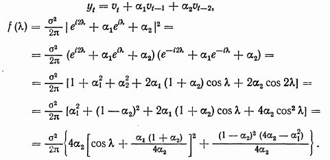 Spectral density. The moving-average process as a process possessing a spectral density.