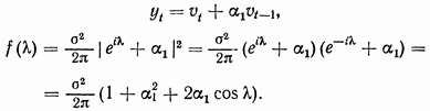 Spectral density. The moving-average process as a process possessing a spectral density.