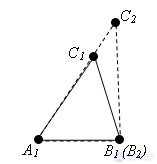   The first sign of equality of triangles 