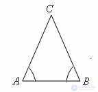   Sign of an isosceles triangle 