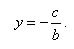   The position of the line relative to the coordinate system 