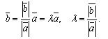   Collinear vector.  Properties 