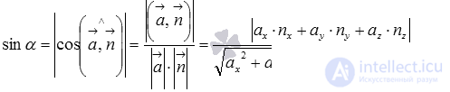   Angle between a straight line and a plane - definition, examples of finding. 