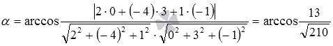   The angle between two intersecting planes - definition, examples of finding. 