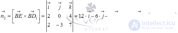   The angle between two intersecting planes - definition, examples of finding. 