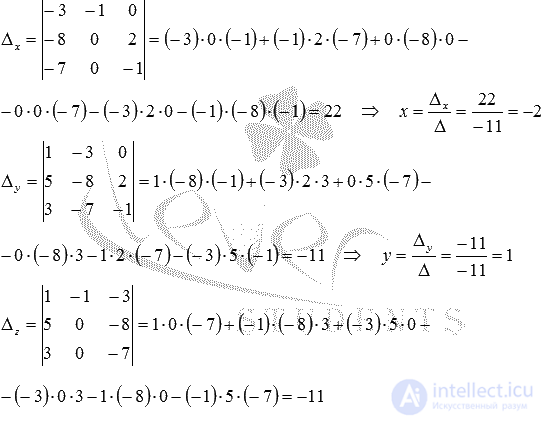   The coordinates of the point of intersection of a line and a plane are examples of finding. 