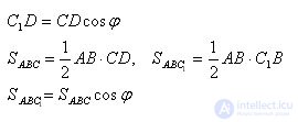   The area of ​​the orthogonal projection of the polygon 