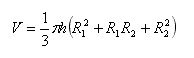   Truncated cone volume 