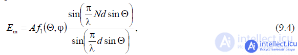 9 Linear antenna array.  The main modes of radiation.  Radiation field of a linear antenna array.  Analysis of its diagrams of direction.