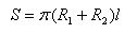   Cone side surface area 