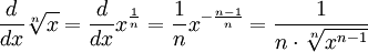   Derivatives of simple functions, a table of derivatives 