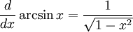   Derivatives table, trigonometric functions 