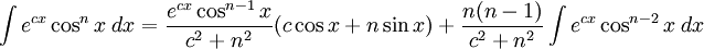   The integral table, the integral of the exponential function.  The improper integral. 