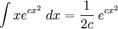   The integral table, the integral of the exponential function.  The improper integral. 