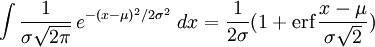   The integral table, the integral of the exponential function.  The improper integral. 