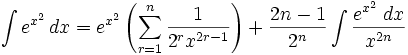   The integral table, the integral of the exponential function.  The improper integral. 