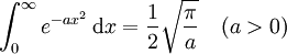   The integral table, the integral of the exponential function.  The improper integral. 