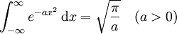   The integral table, the integral of the exponential function.  The improper integral. 