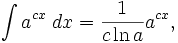   The integral table, the integral of the exponential function.  The improper integral. 