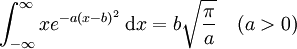   The integral table, the integral of the exponential function.  The improper integral. 