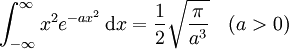   The integral table, the integral of the exponential function.  The improper integral. 