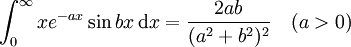   The integral table, the integral of the exponential function.  The improper integral. 