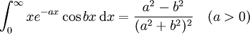   The integral table, the integral of the exponential function.  The improper integral. 