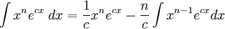   The integral table, the integral of the exponential function.  The improper integral. 