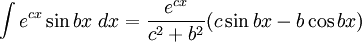   The integral table, the integral of the exponential function.  The improper integral. 