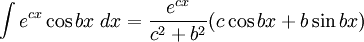   The integral table, the integral of the exponential function.  The improper integral. 