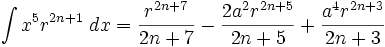   Table of integrals, integral of irrational function 