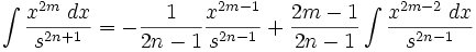   Table of integrals, integral of irrational function 