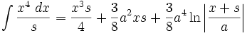   Table of integrals, integral of irrational function 