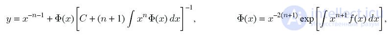   Riccati equation of special type, case 6 y = - (n + 1) xny2 + xn + 1f (x) y - f (x). 