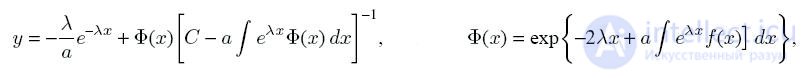   A special type of Riccati equation, case 11 y = aeλxy2 + aeλxf (x) y + λf (x). 