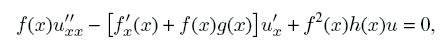   Riccati equation of a special type, the general form y = f (x) y2 + g (x) y + h (x). 