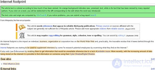   Trust in Wikipedia and the Internet in general 